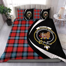 ScotsTee Shop Scottish Baillie of Polkemmet Red Clan Badge Tartan Bedding Set Circle Style