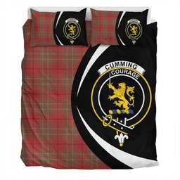 ScotsTee Shop Scottish Cumming Weathered Clan Badge Tartan Bedding Set Circle Style