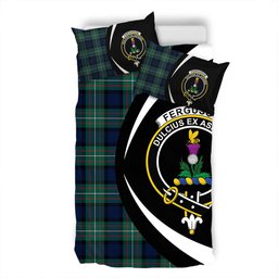 ScotsTee Shop Scottish Ferguson Modern Clan Badge Tartan Bedding Set Circle Style