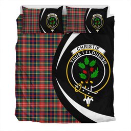 ScotsTee Shop Scottish Christie Modern Clan Badge Tartan Bedding Set Circle Style