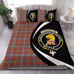 ScotsTee Shop Scottish Forrester Weathered Clan Badge Tartan Bedding Set Circle Style