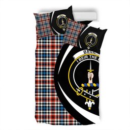 ScotsTee Shop Scottish Bell Border (Bell Southern Bell) Ancient Clan Badge Tartan Bedding Set Circle Style