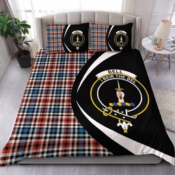 ScotsTee Shop Scottish Bell Border (Bell Southern Bell) Ancient Clan Badge Tartan Bedding Set Circle Style