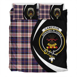 ScotsTee Shop Scottish Cameron of Erracht Dress #2 Modern 2 Clan Badge Tartan Bedding Set Circle Style