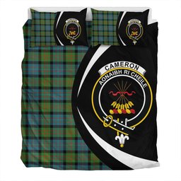 ScotsTee Shop Scottish Cameron of Erracht Ancient 2 Clan Badge Tartan Bedding Set Circle Style