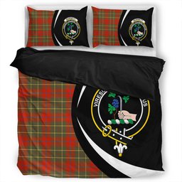 ScotsTee Shop Scottish Burnett of Powis Ancient Clan Badge Tartan Bedding Set Circle Style