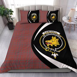 ScotsTee Shop Scottish Campbell of Loudon Plaid Weathered 2 Clan Badge Tartan Bedding Set Circle Style