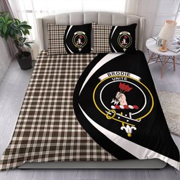 ScotsTee Shop Scottish Brodie Black & White Weathered Clan Badge Tartan Bedding Set Circle Style