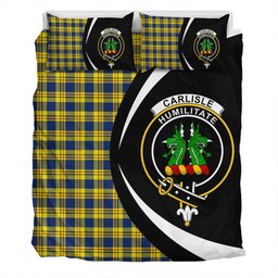 ScotsTee Shop Scottish Carlisle (Carlill) Modern Clan Badge Tartan Bedding Set Circle Style