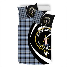 ScotsTee Shop Scottish Clark Ancient Clan Badge Tartan Bedding Set Circle Style