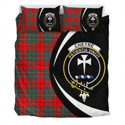ScotsTee Shop Scottish Cheyne Clan Badge Tartan Bedding Set Circle Style