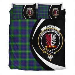 ScotsTee Shop Scottish Boyle Clan Badge Tartan Bedding Set Circle Style