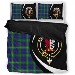 ScotsTee Shop Scottish Boyle Clan Badge Tartan Bedding Set Circle Style