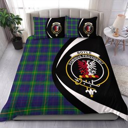 ScotsTee Shop Scottish Boyle Clan Badge Tartan Bedding Set Circle Style