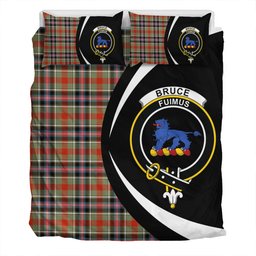 ScotsTee Shop Scottish Bruce of Kinnaird Ancient Clan Badge Tartan Bedding Set Circle Style
