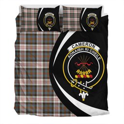 ScotsTee Shop Scottish Cameron of Erracht Dress Weathered 2 Clan Badge Tartan Bedding Set Circle Style