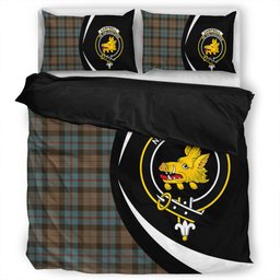 ScotsTee Shop Scottish Campbell of Cawdor Weathered 2 Clan Badge Tartan Bedding Set Circle Style