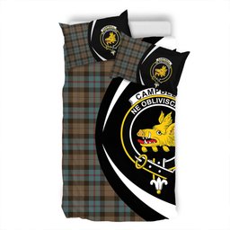 ScotsTee Shop Scottish Campbell of Cawdor Weathered 2 Clan Badge Tartan Bedding Set Circle Style