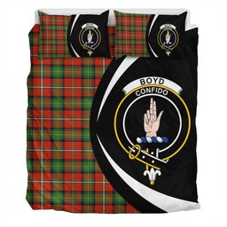 ScotsTee Shop Scottish Boyd Ancient Clan Badge Tartan Bedding Set Circle Style
