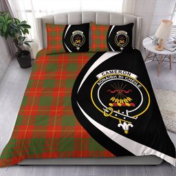 ScotsTee Shop Scottish Cameron Ancient Clan Badge Tartan Bedding Set Circle Style