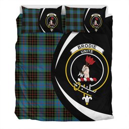 ScotsTee Shop Scottish Brodie Hunting Ancient Clan Badge Tartan Bedding Set Circle Style