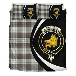 ScotsTee Shop Scottish Campbell of Cawdor Dress Weathered 2 Clan Badge Tartan Bedding Set Circle Style