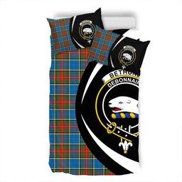 ScotsTee Shop Scottish Bethune Ancient Clan Badge Tartan Bedding Set Circle Style