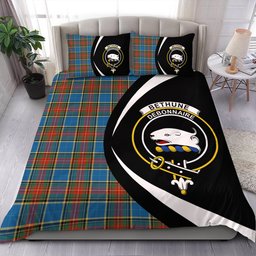 ScotsTee Shop Scottish Bethune Ancient Clan Badge Tartan Bedding Set Circle Style
