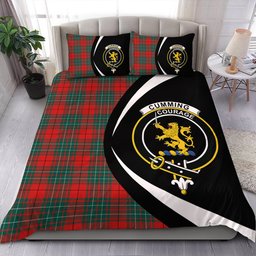 ScotsTee Shop Scottish Cumming Modern Clan Badge Tartan Bedding Set Circle Style