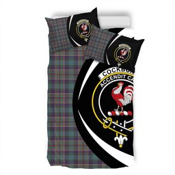 ScotsTee Shop Scottish Cockburn (Coburn) Weathered Clan Badge Tartan Bedding Set Circle Style