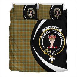 ScotsTee Shop Scottish Donachie of Brockloch Hunting Ancient Clan Badge Tartan Bedding Set Circle Style