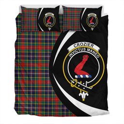 ScotsTee Shop Scottish Crozier Modern Clan Badge Tartan Bedding Set Circle Style