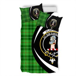 ScotsTee Shop Scottish Clephan (or Clephane) Clan Badge Tartan Bedding Set Circle Style