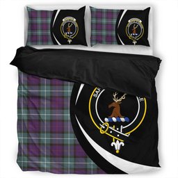 ScotsTee Shop Scottish Davidson Weathered Clan Badge Tartan Bedding Set Circle Style