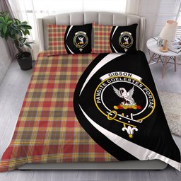 ScotsTee Shop Scottish Gibson (Gibbs) Weathered Clan Badge Tartan Bedding Set Circle Style