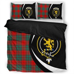 ScotsTee Shop Scottish Cumming (MacAulay #2) Modern Clan Badge Tartan Bedding Set Circle Style