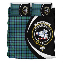 ScotsTee Shop Scottish Galbraith Ancient Clan Badge Tartan Bedding Set Circle Style