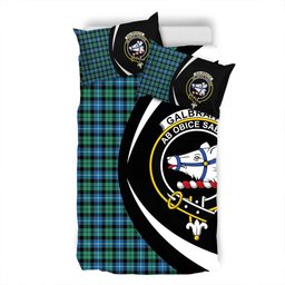 ScotsTee Shop Scottish Galbraith Ancient Clan Badge Tartan Bedding Set Circle Style