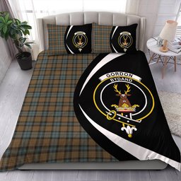 ScotsTee Shop Scottish Gordon Weathered Clan Badge Tartan Bedding Set Circle Style