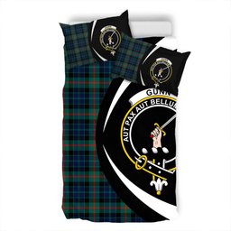 ScotsTee Shop Scottish Gunn Modern Clan Badge Tartan Bedding Set Circle Style