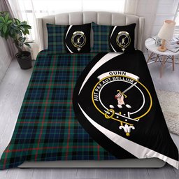ScotsTee Shop Scottish Gunn Modern Clan Badge Tartan Bedding Set Circle Style