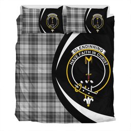 ScotsTee Shop Scottish Glendinning Clan Badge Tartan Bedding Set Circle Style