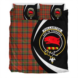 ScotsTee Shop Scottish Fullarton Clan Badge Tartan Bedding Set Circle Style