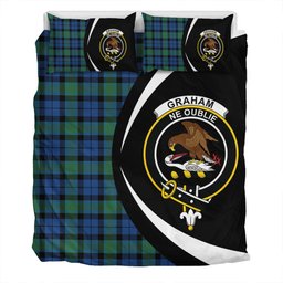 ScotsTee Shop Scottish Graham of Menteith Modern Clan Badge Tartan Bedding Set Circle Style