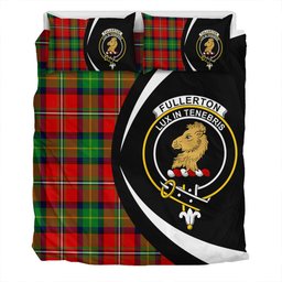 ScotsTee Shop Scottish Fullerton Clan Badge Tartan Bedding Set Circle Style