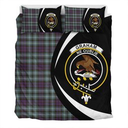 ScotsTee Shop Scottish Graham of Montrose Weathered Clan Badge Tartan Bedding Set Circle Style