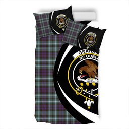 ScotsTee Shop Scottish Graham of Montrose Weathered Clan Badge Tartan Bedding Set Circle Style