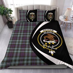 ScotsTee Shop Scottish Graham of Montrose Weathered Clan Badge Tartan Bedding Set Circle Style