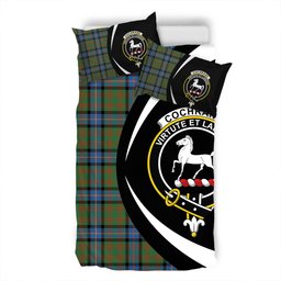 ScotsTee Shop Scottish Cochrane (Cochran) Ancient Clan Badge Tartan Bedding Set Circle Style