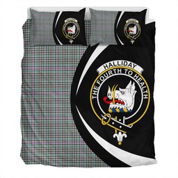 ScotsTee Shop Scottish Halliday (Holliday) Modern Clan Badge Tartan Bedding Set Circle Style